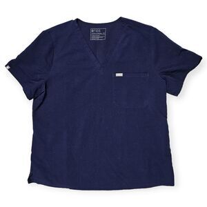 Figs Technical Collection Dark‎ Blue Scrub Top Women's Size XXL